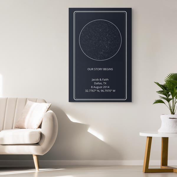 Star Map - Grey Circle