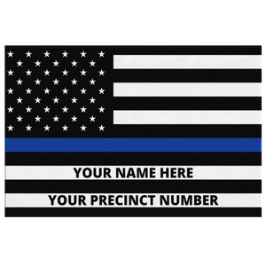 Personalized - Thin Blue Line Flag