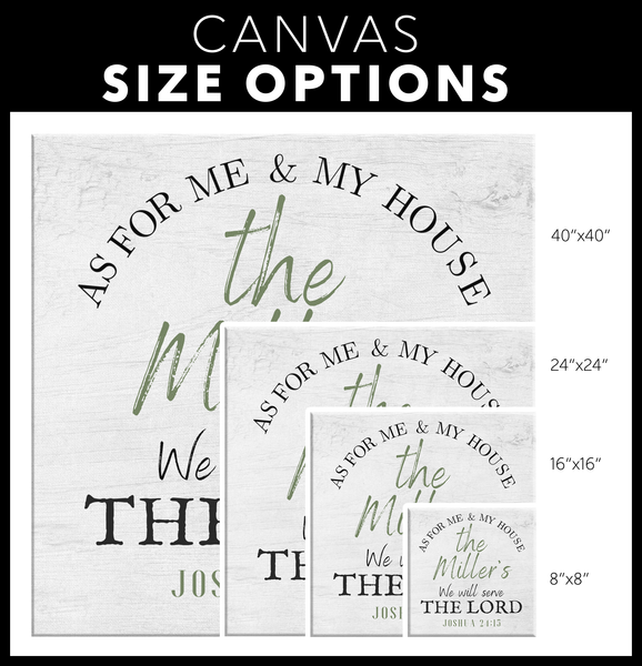 PERSONALIZED - As For Me And My House - Sage Green