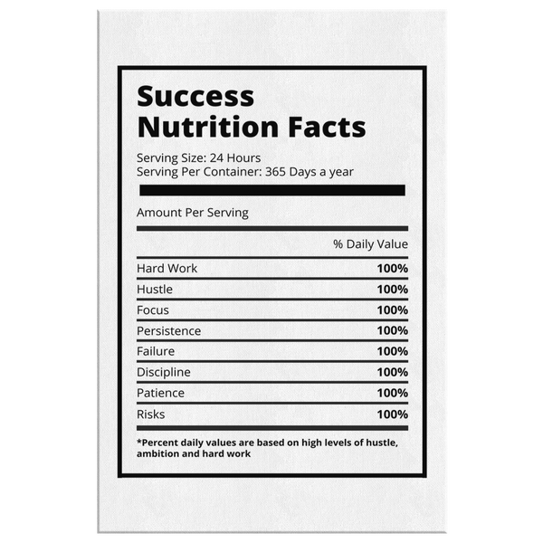 Success Nutrition Facts - White